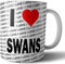 AK Giftshop I Love Swans - Tea - Coffee - Mug - Cup - Birthday - Christmas - Gift