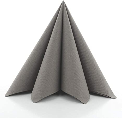 Sovie HORECA Serviette in Beige Grey aus Linclass Airlaid, stoffähnliche Einwegservietten ideal für Hochzeit & Partys, 40 x 40 cm, 50 stück
