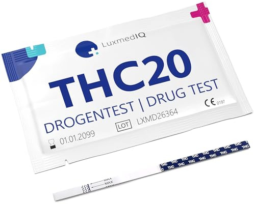 Drogentest Cannabis - Urin Drogenschnelltest THC, Marijuana, Haschisch | Hohe Empfindlichkeit von Cut-off: 20 ng/ml für maximale Erkennungsdauer