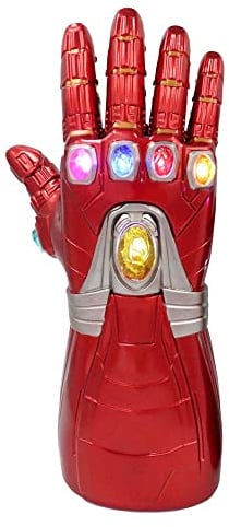 Right Hand Infinity LED Light PVC Gauntlet Thanos Gloves Cosplay Halloween Props for Kids (Kid Size)