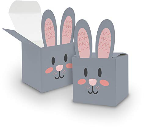 itenga Frohe Ostern Deko Geschenkverpackung Tischkarten Osterhase Hasenbande Geldgeschenk Geschenkkarten (Osterhase Geschenkwürfel (6 Stück))