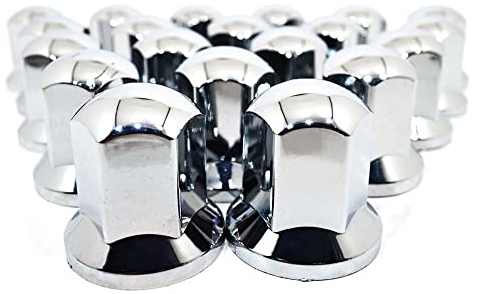 Easy Link 60 x Lange 33 mm Radkappen Chrom Radmutterkappen Radmutterschutz Kunststoff SW LKW Anhänger