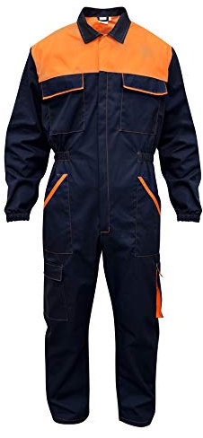C.B.F. Balducci Group Arbeitsanzug mit Mehreren Taschen (Blau/Orange, XXXL) für Herren