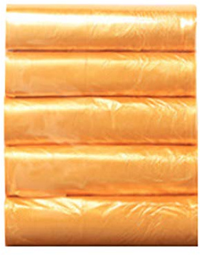 XGWML Heavy Duty Bin Bags?Everyday Refuse Sacks for Home Office Kitchen Bathroom, Clear Biodegradable Gallon Bin Liners with Drawstring. (Yellow)