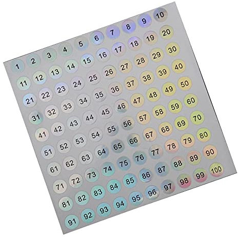 4pcs Number Sticker Label for Nail Polish Color Gel Varnish 1-100 Marking Numbering Manicure Tool