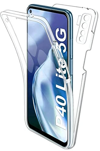 TBOC Funda Compatible con Huawei P40 Lite 5G - Huawei Nova 7 SE [6.5] Carcasa [Transparente] Completa [Silicona TPU] Doble Cara [360 Grados] Protección Integral Total Móvil