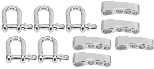 BuyWeek Manille Arc, 5 Ensemble Mousqueton Boucle d'escalade en Alliage d'acier Inoxydable Manille Bracelet Paracorde Type U pour Alpinisme en Plein Air