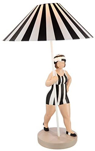 Gilde Poly Lampe Becky schwarz/weiß Innenleuchten, bunt, Único