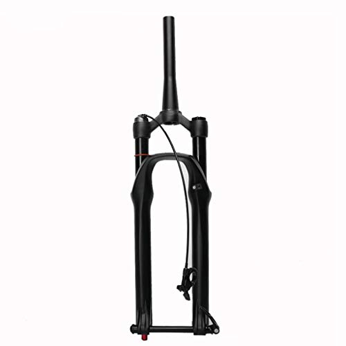LvTu DH MTB Fahrrad Vorderrad Gabel 27. 5 Zoll Konisches Rohr Federweg 120mm, Mountainbike AM Federgabel Durch Achse Gabeln 15x110mm Remote Lockout
