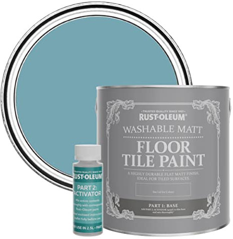 Rust-Oleum abwaschbare Bodenfliesenfarbe in mattem Finish -Petrol 2.5L