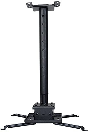 DYPASA Projector Mount Projector Mount Shelf Extendable Projector Mount Ceiling Projector Mount Bracket with Adjustable Extension Pole Black Ceiling Mount with Tray