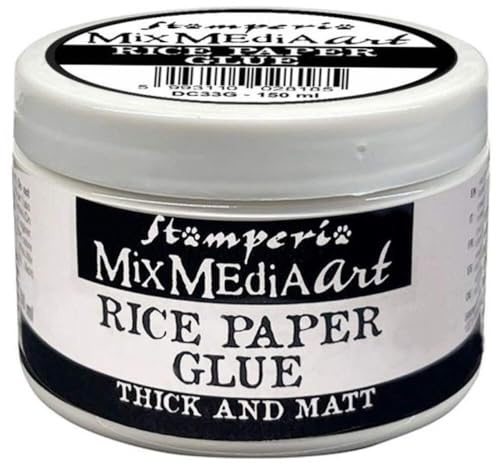 Stamperia DC33G Cola para Papel de arroz MixMedia Art 150ml, Mehrfarbig, 24 x 18 cm