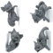 4 Stück Statue Hängender Dinosaurier,Harz Dinosaurier Statue,Blumentopf Drachen Figuren Deko Hanging Cup Modell Drachen Statuen,Tier Drachen Figuren für Büro,Schreibtisch & Haus,Garten,Topf-Dekoration