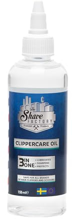 The Shave Factory Clipper Oil 3in1 150 ml | Mehrzweck-Maschinenöl | Pflege für Ihren Haarschneider |