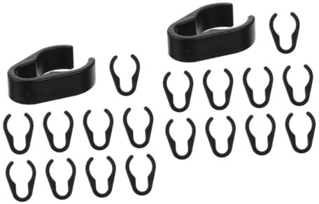 Abaodam 20 Pcs Microphone Clip Universal Mic Cable Clip Mic Pole Cord Holder Microphone Cable Clamps Mic Pole Cord Clip Thread Microphone Speaker Cables Dj Household Telephone Pole Plastic