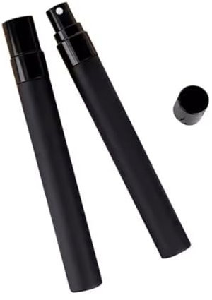 ZAJ Perfume Atomiser Matte Black 2pcs Atomizer Travel Empty Fine Mist Spray Bottle Refillable Fragrance Perfume Scent Sample Dispenser Portable Sprayer Outdoor Traveling
