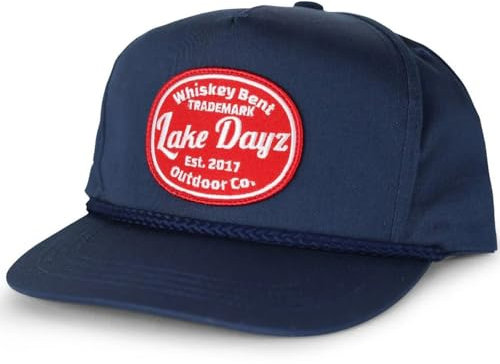 WHISKEY BENT HAT CO. Lake DayZ verstellbare Snapback-Mütze, Marineblaues Seil, Einheitsgr��e