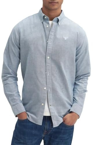 Barbour Mens Oxtown Tailored Fit Oxford Shirt Evergreen (UK, Alpha, L, Regular, Regular, Evergreen)