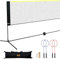 VEVOR 606cm Badminton Netz Set Outdoor Volleyball Pickleball Tennis Netz Tragbar