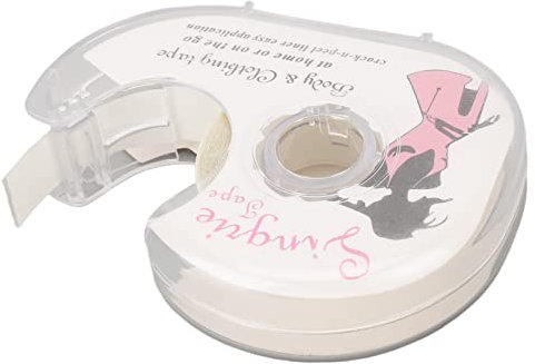 GEERYZHE Doppelseitiges Damen-Klebeband, Einfach zu Verwenden, Hautverträglich, Je 5 M, Transparentes, Mattes Kleidungsklebeband mit Spender für Kleider, Körper und Alle Haut