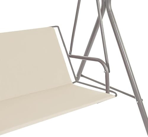 GREMEX Ersatzbezug Hollywoodschaukel 108 x 160 cm - Strapazierfähig Hollywoodschaukel Sitzbezug - Wetterbeständig Ersatz Schaukel Bezug - Sitzkissen für Hollywood Schaukel - Ecru Schutzhülle