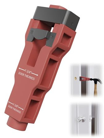 Door Latch Mortise Tool, Precision Scoring and Chiseling Door Latch Installation Kit Fits for 1-3/8’ or 1-3/4’ Thick Wooden Door, Door Latch Tool for Clean, Precise Professional Installation