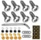 Anti-Theft Number Plate Screws & Caps Kit - M4 Stainless Steel Car/Motorcycle License Plate Fixings with 15 Pcs Black, White, Yellow Screw Covers for Cars, Motorcycles, and Trucks