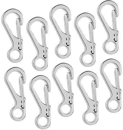 iplusmile 10stücke Schlüsselanhänger Mini Karabiner Aus Zinklegierung Metall Schlüsselringe Mit Karabinerhaken Für Schlüssel Aufbewahrung An Rucksack Oder Gürtel