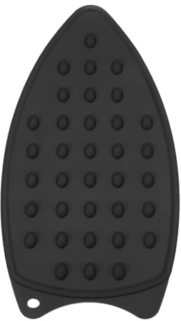 PATIKIL Silicone Iron Rest Pad, Multipurpose Hot Heat Resistant Iron Rest Plate Protective Pad for Ironing Board Hot Resistant Steamer Steam Compact Mat, Black