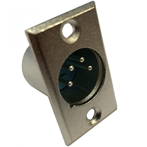 Soundlab XLR Chassis Socket, 4 Pin, Male