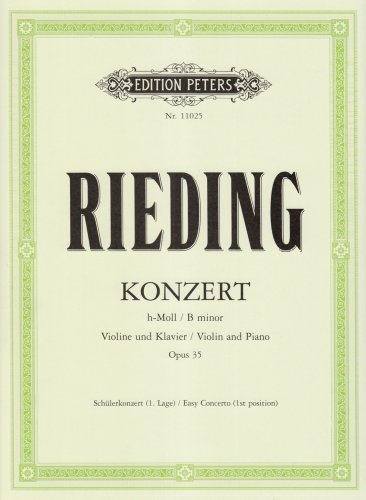 Konzert h-Moll op. 35: Schülerkonzert 1. Lage / für Violine und Klavier (Edition Peters)