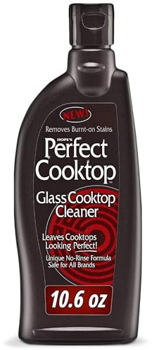 HOPE'S Perfect Cooktop Glass and Ceramic Cooktop and Stove Top Cleaner, Fast Acting and Removes Burnt on Stains from Glass Ceramic Smooth Top Ranges with its No Rinse Formula, 10.6 Oz, Pack of 1