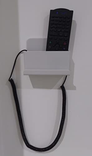 Flex-Lock Remote Control Holder with Curly Cable - Black, 124mm