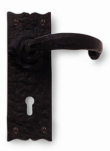 Frelan Hardware Traditional Black Antique Iron Lever Lock Handles Jab1