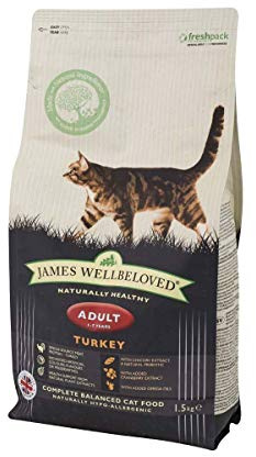 James Wellbeloved Complete Dry Adult Cat Food Turkey and Rice, 4 kg
