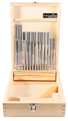 Accusize HSS Chucking Reamer Set 1/16 to 1/2 in by 1/64, 5500-SF00