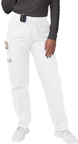 Sivvan Pantalones médicos para Mujer Pantalones Con cordón - S8200 - White - XL