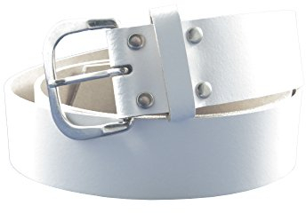 Kollektion chrissysin Ledergürtel weiss 4 cm aus feinem dünnen Rindleder (95)