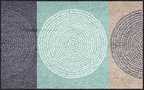 Salonloewe Fußmatte grau/mint Größe 75x120 cm