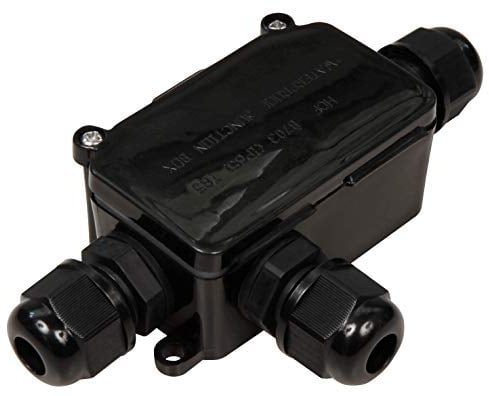 MC POWER - Verteilerdose Abzweigdose | IP65 outdoor | Kabelverbinder für Außen, 3 Wege Stromkabel Verbinder Kunststoffgehäuse mit Gummidichtung für Graten, Außenbereich
