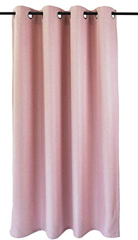 Kutti Vorhang Gardine Thermo Ösenschal Dimout Rose Blickdicht Verdunkelung Breite 140 cm x Höhe 245 cm (1 Stück)