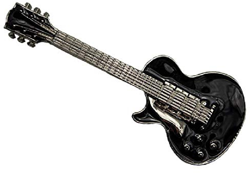 Schwarze E-Gitarre Gürtelschnalle/Buckle | Schnalle für Gürtel, Ledergürtel