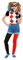 amscan 9906095 Déguisement officiel Warner Bros Harley Quinn pour fille (8-10 ans), Rouge