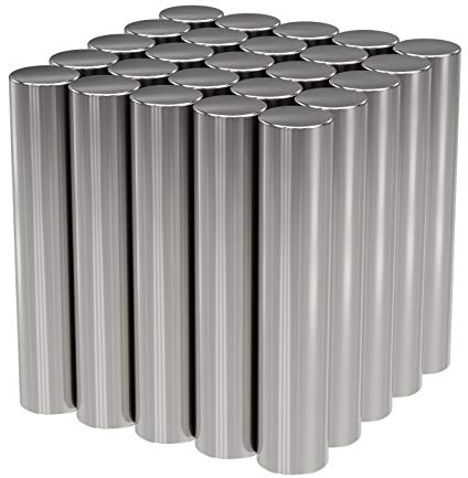 25x Neodym Power Magnet silber - Stabmagnet extra stark lang - Durchmesser 3x15mm lang - starke Magneten Supermagnet - Haftkraft ca. 0,5 kg - Magnete für Whiteboard, Pinnwand, Magnettafel, Werkstatt