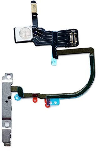 Johncase New OEM Power Button On/Off Switch Control Flash Light Mic Flex Cable W/Brackets Pre-Installed Replacement Parts Compatible for iPhone Xs/XS MAX (All Carriers)