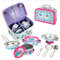 SOKA Llama Metal Kids Kitchen Set Age 3+ with Carry Case - 10 Pcs Illustrated Colourful Design Pretend Role Play Toy Pots and Pans Set Toy Kitchen Accessories for Children Boys Girls