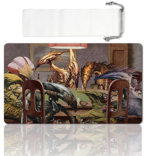 Juego de mesa TCG Playmat Alfombrillas de mesa Tamaño 60 x 35 cm Alfombrilla de ratón compatible con MTG RPG CCG Trading Card Game Play Mats (SLIVERS-Playing-Poker)