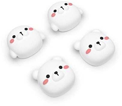 PlayVital Thumb Grips Joystick Covers for Nintendo Switch & Lite & Switch OLED - Polar Bear & Baby Seal