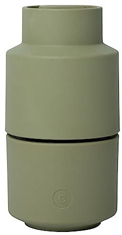 Crushgrind Billund Gewürzmühle mit Keramikmahlwerk Grün | Salz und Peffermühle mit verstellbarem Mahlgrad für grobes Salz | Kräutermühle aus hochwertigen, nachhaltigen Materialien (Sage)
