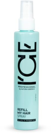 ICE Professional Refill My Hair Spray - Feuchtigkeitsspendendes Leave-in-Spray für trockenes & geschädigtes Haar - Mit Coenzym Q10, Aminosäuren & Bio-Schneemoos - 100 ml